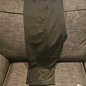 SHEIN Black Capri Leggings with Lace Detail BRAND NEW SIZE XL